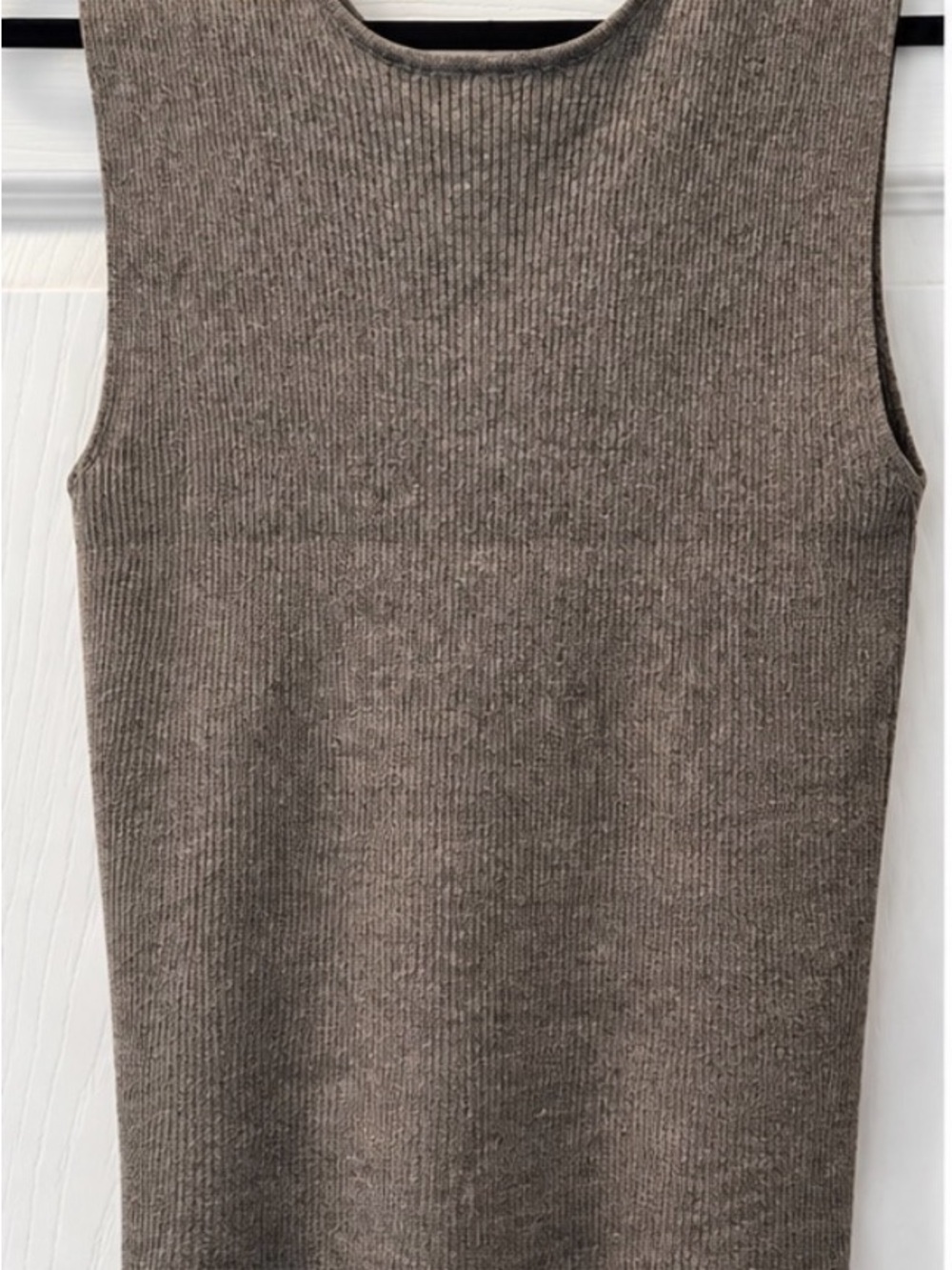 Ribbed Knit Open Back Sweater Tank